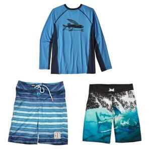 Old Navy, Lucky Brand & Patagonia Printed Shorts & Shirt Three Piece Set Size 10